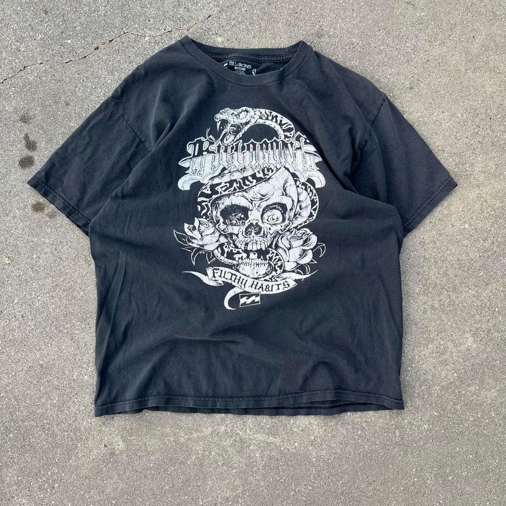 Billabong Men's Black and Grey T-shirt